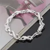 Factory price 925 sterling silver bracelet plated Little White Dragon cute design fashion jewelry for men free shipping