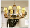 Free Shipping Copper Pendant Lamp Brass Hanging Light Candle Chandelier Nordic Suspension Lighting American Stylish Pendant Lamp