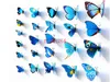 6000pcs (= 500sets) شحن مجاني 12pcs / set 3D الفراشات ملصقات الحائط ملصقات الديكور 3D فراشة البلاستيكية القابلة للإزالة