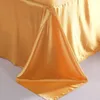 7 قطع الحرير الذهب مجموعة مفروشات الحرير ملاءات كاليفورنيا الملك الملكة كاملة الحجم الأصفر لحاف حاف الغطاء ملاءات السرير المجهزة في حقيبة المفارش