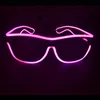 Enkla El Glasses El Wire Fashion Neon LED Light Glow Sun Glasses Rave Costume Party DJ Bright Solglasögon9167955