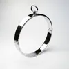 Collier en métal bondage restreindre les colliers robustes en acier chromé anneau de cou masculin collier de verrouillage en fer épais poli miroir 8132497
