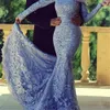 Muslim Evening Dresses with Long Sleeves Lace Applique Hijab Dubai Kaftan Dress Mermaid Evening Gowns Vestido de Renda vestidos de3473912