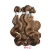 Brasileño Cabello virgen Body Wave Weave Bundles sin procesar Virgen Brasil Brasileño Cabello humano Extensiones de cabello humano rubio rubio rojo