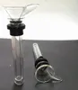 Fumer du verre Diapositives mâles et style d'entonnoir à tige femelle avec tige simple en caoutchouc noir pour conduites d'eau Bongs Accessoires pour plates-formes pétrolières