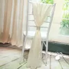 2017 Ny ankomst bröllopsstol Sashes toppkvalitet 54 * 180cm vit stol sashes med lysande silverspänne