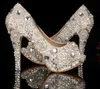 Einzigartige elfenbeinfarbene Perlen-Strass-Hochzeitskleid-Schuhe, Peep-Toe-Brautschuhe mit hohen Absätzen, wasserdichte Damen-Party-Abschlussball-Schuhe, Größe 34–43, P279f