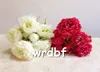 Jedna jedwabna wiązka piwonii 7 głowicach 45 cm / 17,72 "sztuczne kwiaty piwonii dla bukiet ślubnych wesele Centerpiece Home Floral Aranżacje
