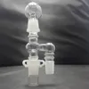 Kit de récupération d'huile en verre avec joint à 90 degrés Joint mâle de 18 mm avec dôme femelle livré avec clip en verre Keck Clip pour attrape-cigare en verre bong