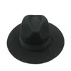 Gros-2015 Fedora Chapeau Pour Femmes et Hommes Cappelli Femme Chapeau Casquette D'hiver Femmes ancien Harajuku à larges bords Sombrero