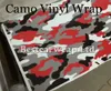 Matte Brilhante Pequeno Tigre Vermelho Camuflagem Ártico Folha De Envoltório De Vinil Com Liberação De Ar Neve Camo Car Wrap Styling 1.52x30 m / Roll