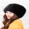 Wholesale-YGS-MZ012 New Fashion Hat Warm Fur Cap Leather Grass Hats Fox Fur Hat to Keep Warm Ear Caps Bomber Hats