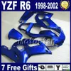 Verkleidungsset für Yamaha YZF600 98 99 00 01 02 Schwarz Blau Go Customizing Verkleidungsset für Yamaha YZF R6 YZFR6 1998-2002 YZF 600 GG10