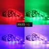 LED-band Ljus 5m / kilter 10m / kit Flexibel SMD 5050 RGB 12V 150leds Vattentät 30LED / m med styrenhet och 3A-adapter