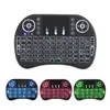 Mini Rii i8 Teclado inalámbrico 2.4G Air Mouse Retroiluminado con retroiluminación Panel táctil de control remoto para Smart Android 30PCS / LOT