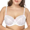 Kvinnor Ultratunn Mjuk BH 34-42 C/D/DD/DDD Bygel ovadderad Plus Size BH för stora bröst H415