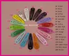 50PCS Assorted Colors 40mm 1 5 plain Round Head Tear drop Metal Snap Clip with Cross Hook at lead nickle kids hair 304P