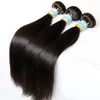 Mongolian Straight Virgin Hair Weave Bundlar 3/4 st Lot Obehandling Mongolian Silky Rak Remy Human Hair Extensions Naturlig Svart Färg