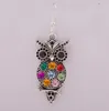 10pairs/lot Owl Crystal 925 Silver Fish Hooks Earrings Dangles Chandelier Jewelry E1598 Hot sell Items