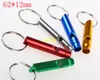 200pcs/lot Can Customize logo 62mm Large Aluminum Dog Whistle Keychain Pet Training Whistle Outdoor survival whistles