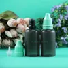 10 ML LDPE BLACK COLOUR Plastic Dropper Bottles With Tamper Proof Thief Safe Caps & Tips Squeezable Bottle thin nipple 100 Pieces