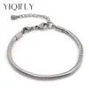 Brand new high quality fashion stainless steel snake chain lobster clasp bracelet fit European bracelet DIY