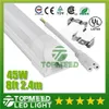 CE UL Zintegrowany 2.4M 8FT T8 45W Light LED Light 4800LM 85-265V Oświetlenie LED Wymień fluorescencyjne rury żarówki + gwarancja 3years x30