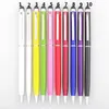 Hooggevoelig 2 in 1 stylus touch pen balpen metalen aluminium stylus retail pakket voor smartphone android mobiele telefoon gratis DHL