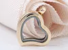 Wholesale 10PCS/lot 5Colors Plain Heart Glass Floating Locket Pendant For Necklace Chain Making