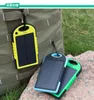 5000mAh Power Banks Solar Charger and Battery Solar Panel Portable For Cell Phone Laptop Camera MP4 med ficklampa vattentät stötsäker