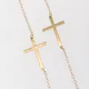 10pcs B009 Gold Silver Siderways Sideways Cross Bracelet Simple Smaly Small 종교 크로스 브레이슬릿 Cool Christian Cross B7005088