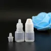 2ML 100 stks/partij LDPE Plastic Druppelflesjes Met Tamper Proof Caps Tips Veilig Damp SAP Knijpbare flessen