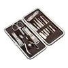 2017 Nova 12 pcs Manicure Set Prego Clipper Callus Ferramentas de Remoção de Pele Dura Pedicure com Caixa de Cuidados Com As Unhas Ferramenta de Alta Qualidade