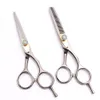 C1020 5.5 "16cm Anpassad logo Laser Svart Professionell Human Hair Scissors Barbers Saxar Skärning Tunning Sax Salong Style Tools