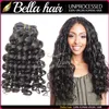 Brazylijskie Virgin Hair Bundles Deep Curly Human Hair Funmi Extensions Wefves 3pcs/Lot Quality Naturalny kolor Bellahair