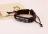 2015 latest version punk style 100% genuine leather bracelet handmade Alloy men woman BEST FRIEND rope adjustable bracelet 20pcs/lot