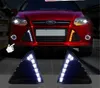 Gloss estilo led carro drl nevoeiro lâmpada de condução 12v led carro luzes diurnas com luz volta para 2012 ford focus 36012914