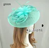 Vintage Multi Color Bridal Hats for Woman Hats Pillbox Fascinator Hats Wedding Guest Hat Formell kväll Huvudbonad Feather Perching 2724338