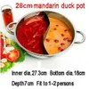 Toptan-Ördek Sıcak Pot Kalın Paslanmaz Çelik Ocak Özel Pot Küçük Koyun Sıcak Pot Yönetmeli 28-40 cm