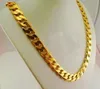 8mm * 60cm 24k plaqué or mâle collier plaqué or hommes bijoux alluvionnaire élégant vintage chaîne dorée bijoux