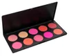 DHL gratuit nouvelle palette de blush professionnelle 10 couleurs maquillage cosmétique blush maquillage palette de poudre de fard à joues sertie de logo