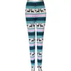 Vinter jul snöflinga stickade leggings xmas varma strumpor byxor stretch tights kvinnor bootcut stretchy byxor ooa34422744327