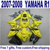 ヤマハフェアリングのためのFreeship BodyWorkセットYZF R1 07 08イエローブラック新しいフェアリングキットYZF-R1 2007 2008 YQ43