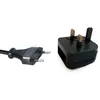 100 x europäischer Euro-EU-2-zu-3-Pin-UK-Universal-Reise-Netzstrom-Anschlüsse-Adapterstecker-Konverter mit Sicherung 3645798