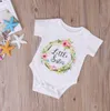 Boutique Baby Girls Romper & T shirt 2017 Summer Short Sleeve Cotton Little Sister Romper Big Sister T-shirt Outfit Matching Family Clothes