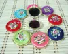 Embroidered Peony Flower Pocket Compact Mirrors Wedding Party Favors Pretty Double sided Small Ladies Makeup Mirror Portable Folding Mirror