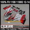 Carénage de moulage par injection 8Gifts pour DUCATI 1199 panigale rouge blanc 1199S 12-13 11Y4 12 13 2012 2013 rouge vert blanc 1199 1199S Kit de carrosserie