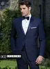 Custom Made Two Button Royal Blue Groom Tuxedos Notch Reversly Groomsmen Mens Wedding Prom Suits (Jack + Pants + Girdle + Tie) H303