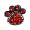 4 Colors Paw Style 10mm Rhinestone Diamante Dog Pet Charms DIY Slider Charms Personalized 328M