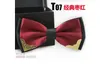 Metal Bow Ties Korean Silk Adjust the buckle Men's bowknot 18 solid colors Neck Tie Occupational tie for Father's Day tie Christmas Gift